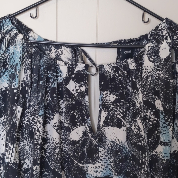 ASOS Snake Print Open Back Cold Shoulder R… - Picture 3 of 8